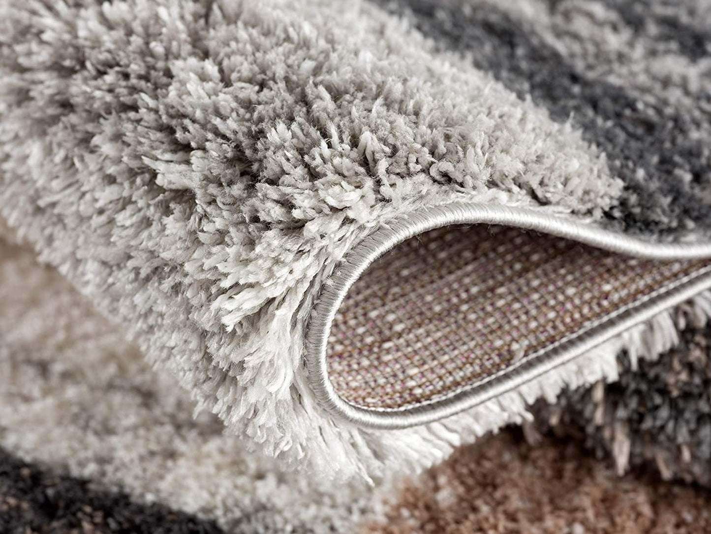 4’ X 6’ Beige Modern Blocks Area Rug