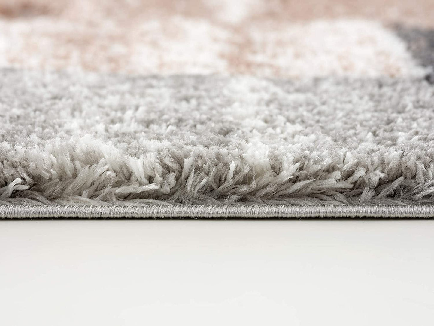 4’ X 6’ Beige Modern Blocks Area Rug