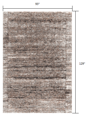 4’ X 6’ Ivory And Brown Retro Mod Area Rug