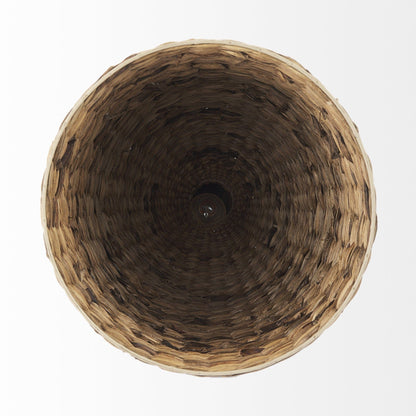 Brown Wicker Hanging Pendant Light