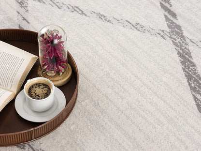 2’ X 10’ Gray Modern Abstract Pattern Runner Rug