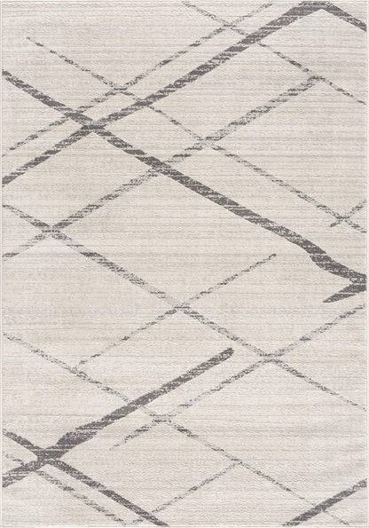 2’ X 10’ Gray Modern Abstract Pattern Runner Rug