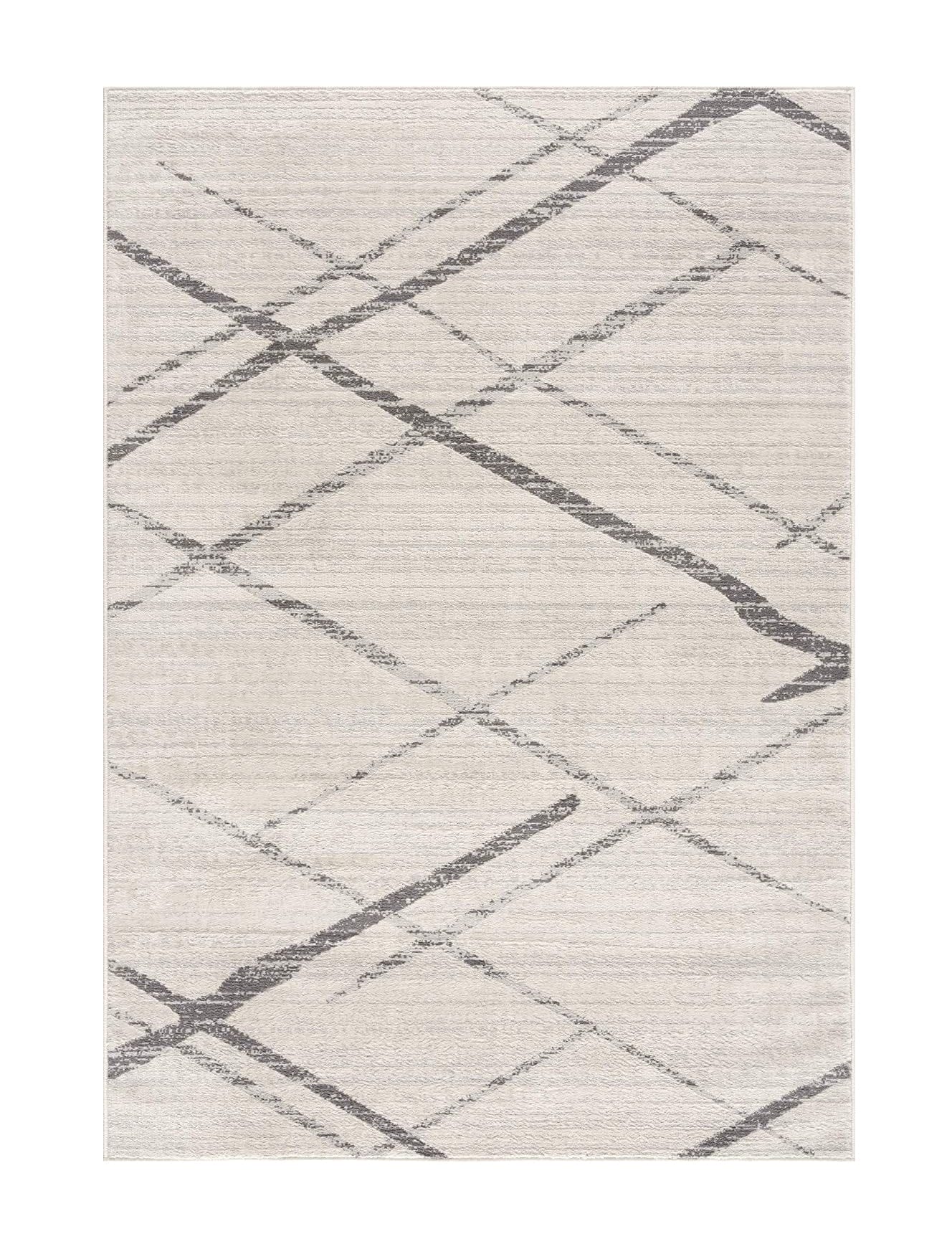 2’ X 10’ Gray Modern Abstract Pattern Runner Rug