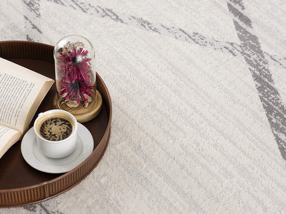 2’ X 10’ Gray Modern Abstract Pattern Runner Rug