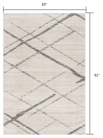 2’ X 10’ Gray Modern Abstract Pattern Runner Rug