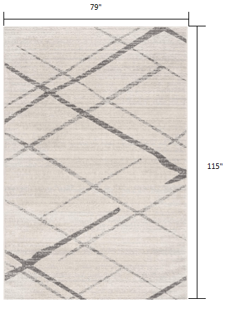 2’ X 10’ Gray Modern Abstract Pattern Runner Rug