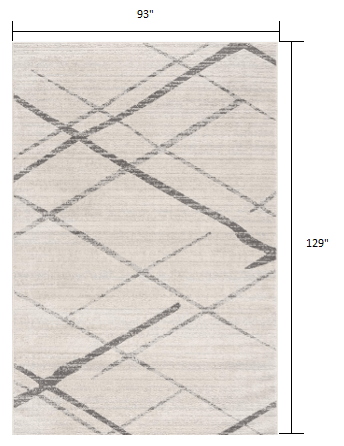 2’ X 10’ Gray Modern Abstract Pattern Runner Rug