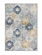 2’ X 10’ Blue Distressed Floral Runner Rug