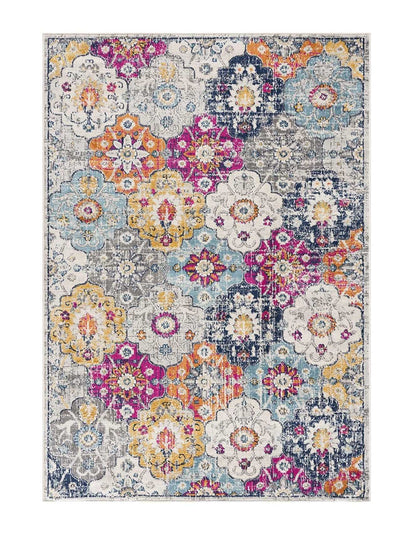 2’ X 10’ Rust Distressed Floral Runner Rug