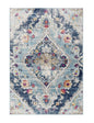 2’ X 4’ Blue Distressed Medallion Area Rug