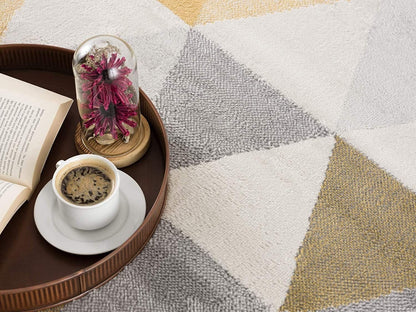 2’ X 10’ Yellow Triangular Lattice Runner Rug