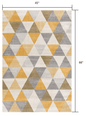 2’ X 10’ Yellow Triangular Lattice Runner Rug