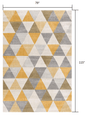 2’ X 10’ Yellow Triangular Lattice Runner Rug