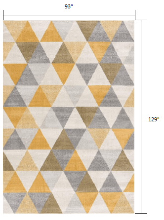 2’ X 10’ Yellow Triangular Lattice Runner Rug