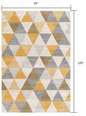2’ X 10’ Yellow Triangular Lattice Runner Rug