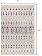 2’ X 4’ White Modern Geometric Grid Area Rug
