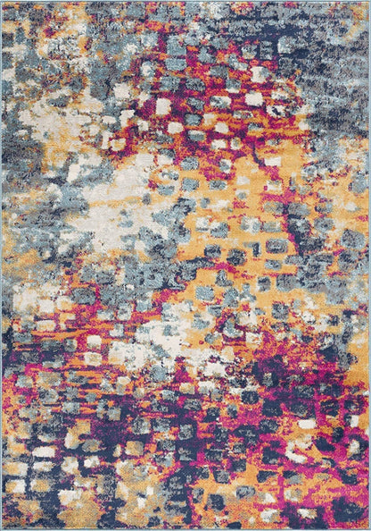 2’ X 4’ Multicolored Abstract Painting Area Rug