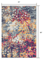 2’ X 4’ Multicolored Abstract Painting Area Rug