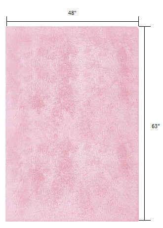 4’ X 5’ Pink Solid Modern Area Rug
