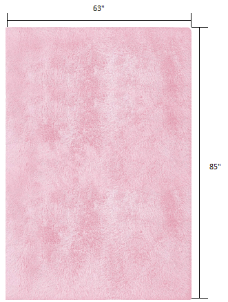 4’ X 5’ Pink Solid Modern Area Rug
