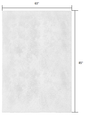 4’ X 5’ White Solid Modern Area Rug