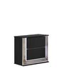 Stunning Jet Black Led Two Drawer Nightstand