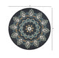 4’ Round Black Floral Paradise Area Rug