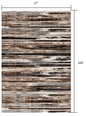 2’ X 10’ Beige Rustic Strokes Runner Rug