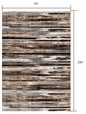 2’ X 10’ Beige Rustic Strokes Runner Rug