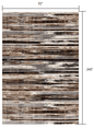 2’ X 10’ Beige Rustic Strokes Runner Rug