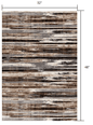 2’ X 10’ Beige Rustic Strokes Runner Rug