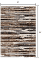 2’ X 10’ Beige Rustic Strokes Runner Rug