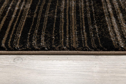 2’ X 4’ Brown Overlapped Blocks Area Rug