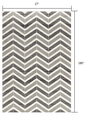 2’ X 10’ Gray Distressed Chevron Runner Rug