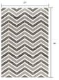 2’ X 10’ Gray Distressed Chevron Runner Rug