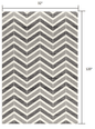 2’ X 10’ Gray Distressed Chevron Runner Rug