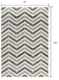 2’ X 10’ Gray Distressed Chevron Runner Rug