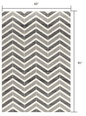 2’ X 10’ Gray Distressed Chevron Runner Rug