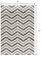 2’ X 10’ Gray Distressed Chevron Runner Rug