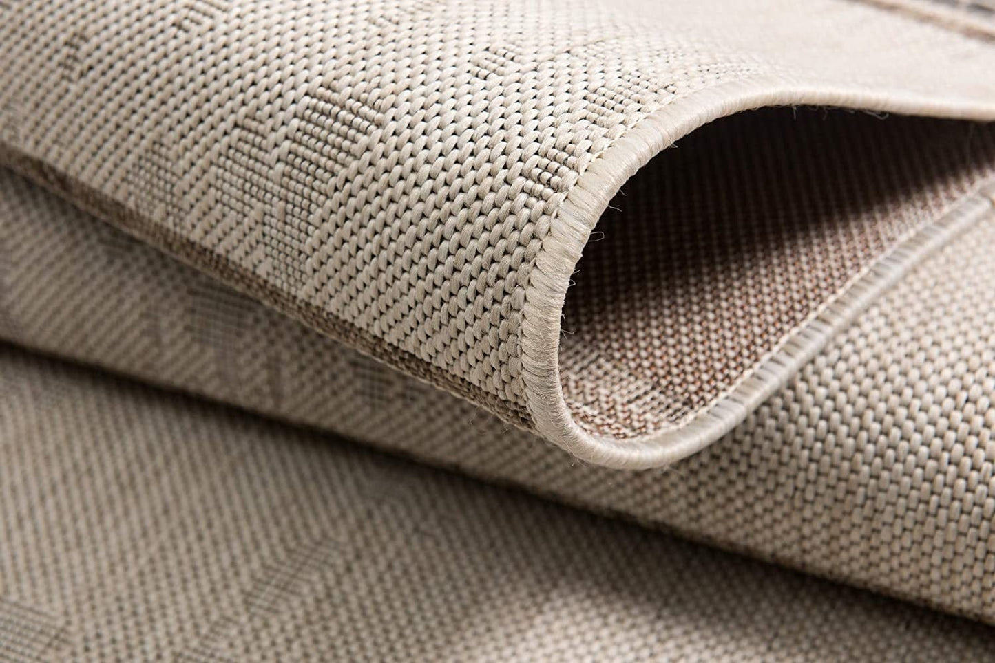 3’ X 10’ Ivory Transitional Striped Runner Rug