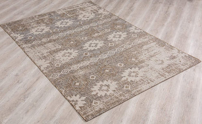 3’ X 10’ Beige Boho Chic Runner Rug