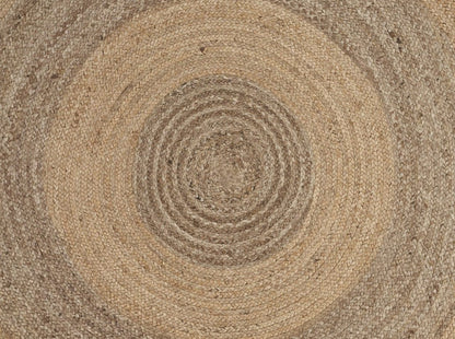 Two Toned Natural Jute Area Rug