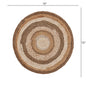 Multicolored Concentric Boutique Jute Rug
