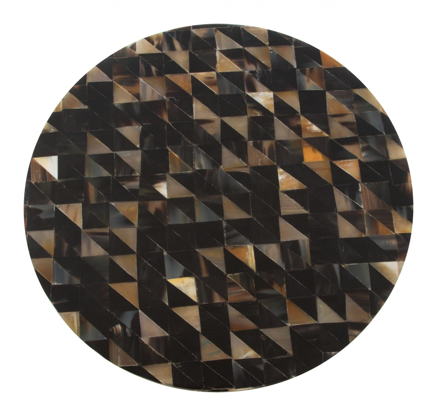 Dark Mother of Pearl Round Side Table