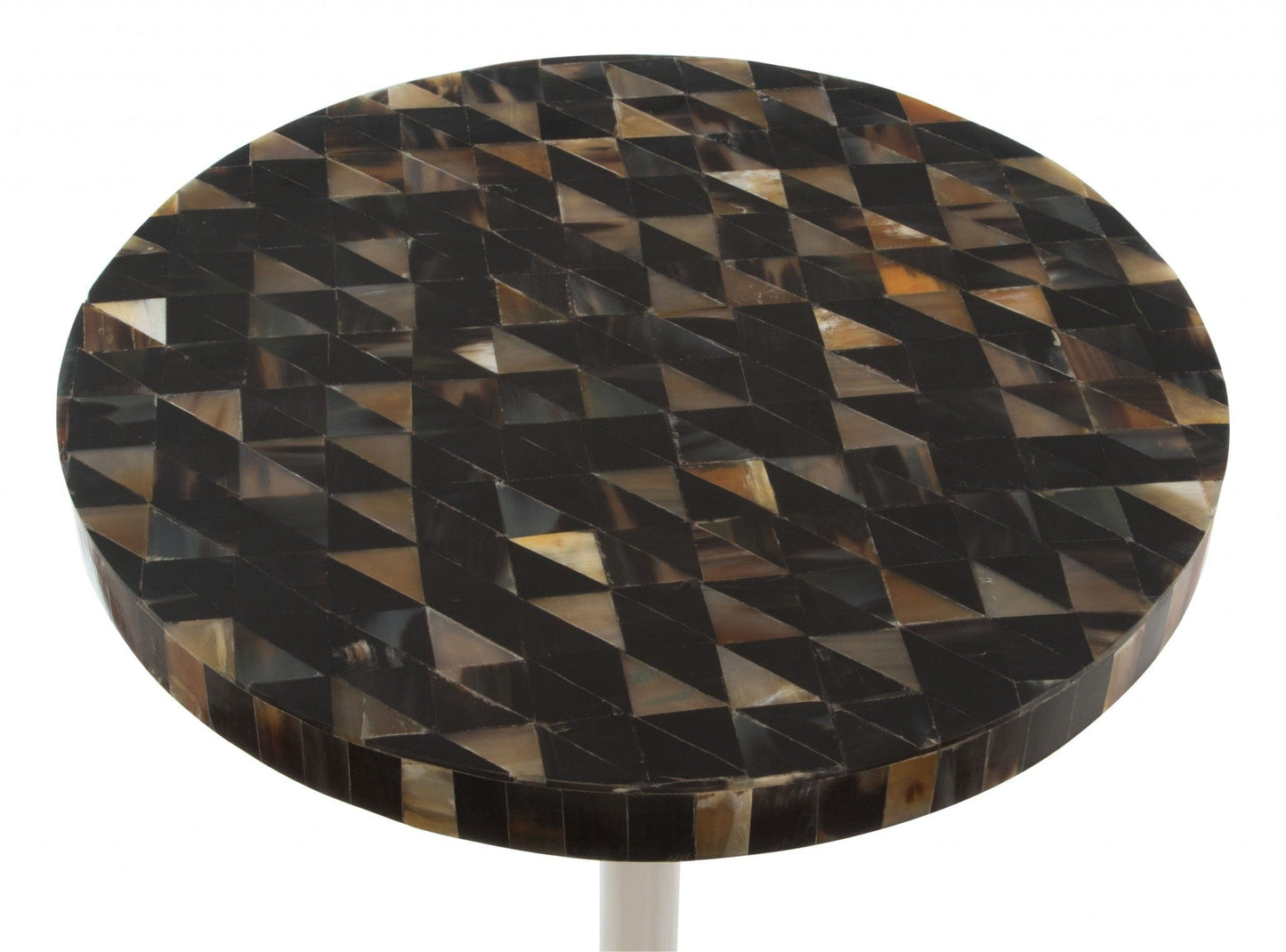 Dark Mother of Pearl Round Side Table