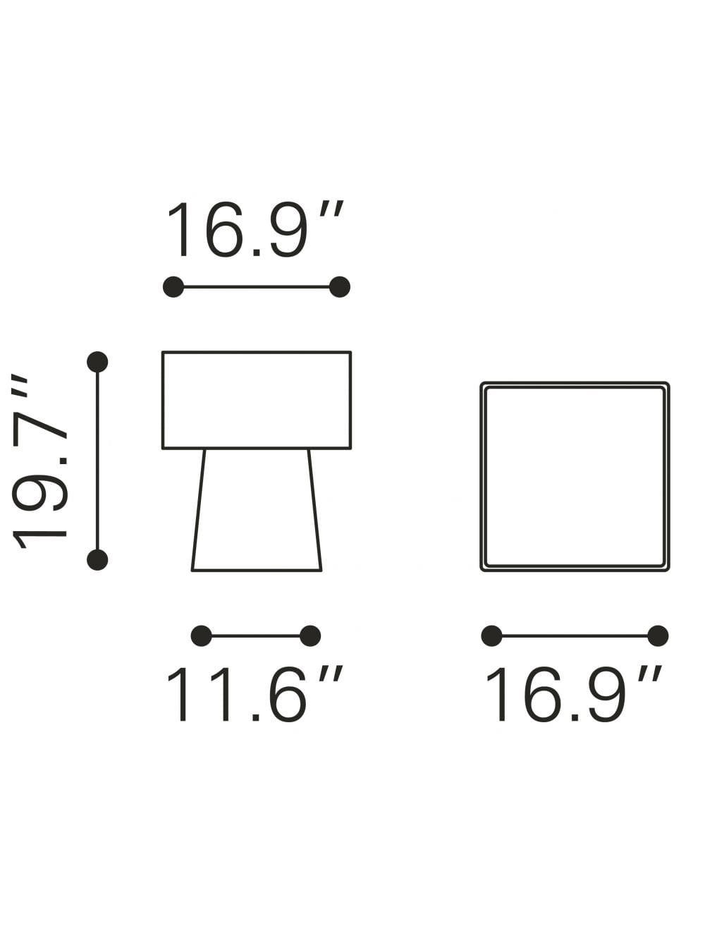 Tribal Gold Mirror Side Table