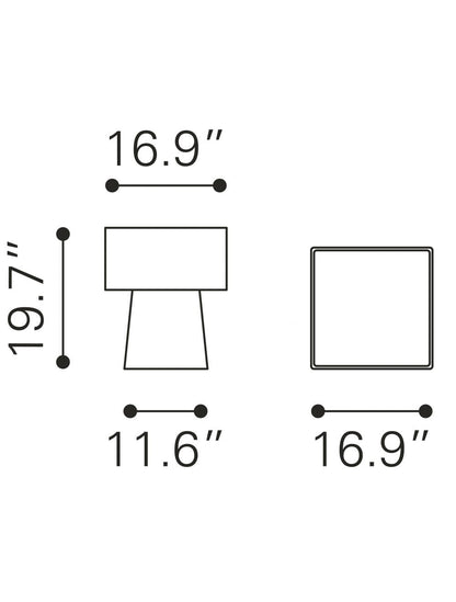 Tribal Gold Mirror Side Table