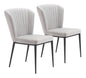 Set Of 2 Black Wingback Dining Chairs