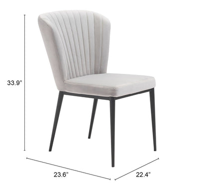 Set Of 2 Black Wingback Dining Chairs