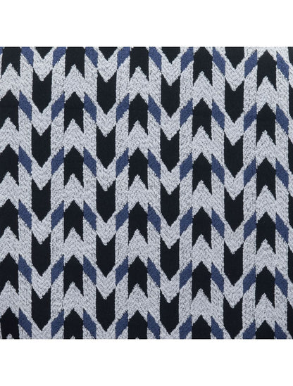 Set of Two Blue Black and White Arrow Design Dining or Side Chairs